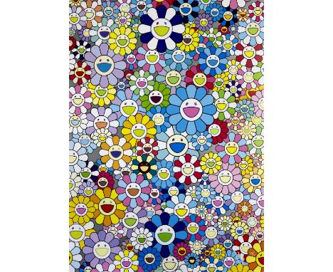 Takashi Murakami (Japanese, born 1962)Champagne Supernova: Blue  Offset lithograph printed in colours, 2013, on smooth wove, 