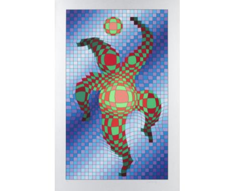 Victor Vasarely (Hungarian/French, 1906-1997)Zebror; Clown with Ball Two screenprints in colours, 1988, on wove, signed and n