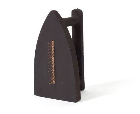 Man Ray (American, 1890-1976)Cadeau Cast iron multiple with 14 copper nails, 1921/1974, signed, titled and numbered 1224/5000