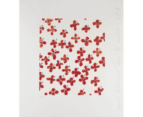 Donald Sultan (American, born 1951)Wallflower 2, from 'Wallflowers Suite' Screenprint in colours, 2008, on wove, signed with 