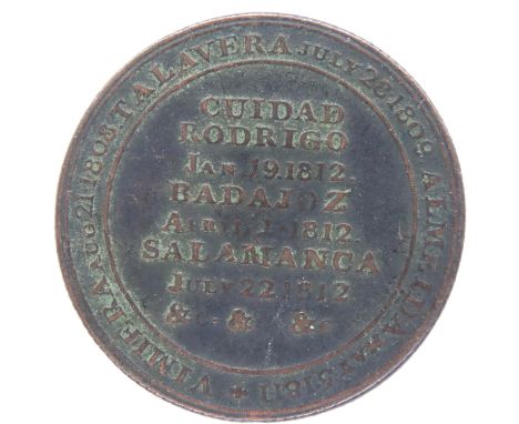 1812 Salamanca; Duke of Wellington Half Penny Token. P&amp;P Group 1 (£14+VAT for the first lot and £1+VAT for subsequent lot