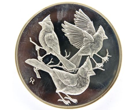 1972 Cardinal 925 silver medallion, encapsulated. P&amp;P Group 1 (£14+VAT for the first lot and £1+VAT for subsequent lots) 