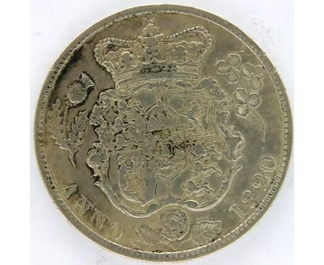 1820 silver Half Crown of George III. P&amp;P Group 1 (£14+VAT for the first lot and £1+VAT for subsequent lots) 