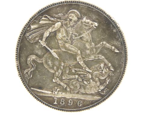 1896 silver crown of Queen Victoria (LX). P&amp;P Group 1 (£14+VAT for the first lot and £1+VAT for subsequent lots) 
