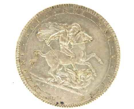 1819 silver Crown of George III (LX). P&amp;P Group 1 (£14+VAT for the first lot and £1+VAT for subsequent lots) 