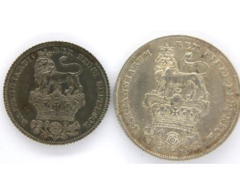 1826 silver Sixpence and Shilling of George IV. P&amp;P Group 1 (£14+VAT for the first lot and £1+VAT for subsequent lots) 