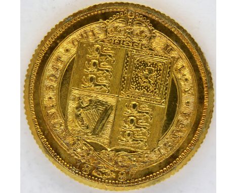 1887 silver gilt Sixpence of Queen Victoria. P&amp;P Group 1 (£14+VAT for the first lot and £1+VAT for subsequent lots) 