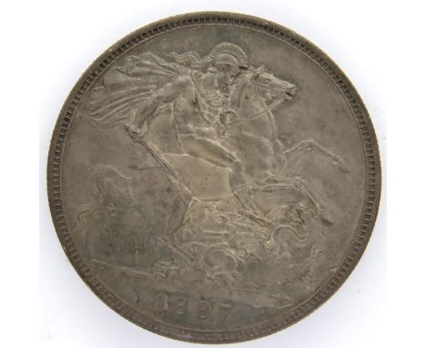 1887 silver Crown of Queen Victoria - Jubilee edition. P&amp;P Group 1 (£14+VAT for the first lot and £1+VAT for subsequent l