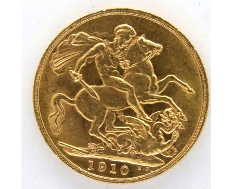 1910 gold sovereign of Edward VII. P&amp;P Group 1 (£14+VAT for the first lot and £1+VAT for subsequent lots) 