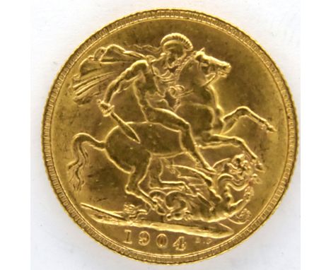 1904 gold sovereign of Edward VII. P&amp;P Group 1 (£14+VAT for the first lot and £1+VAT for subsequent lots) 