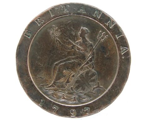 1797 Cartwheel Twopence of George III, SOHO mint. P&amp;P Group 1 (£14+VAT for the first lot and £1+VAT for subsequent lots) 
