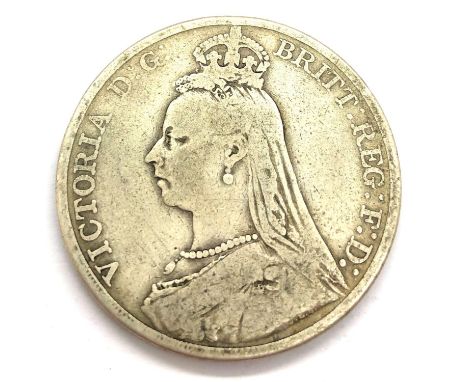 1889 silver Crown of Queen Victoria. P&amp;P Group 1 (£14+VAT for the first lot and £1+VAT for subsequent lots) 