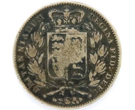 1845 Silver Crown of Queen Victoria - Cinquefoil stops. P&amp;P Group 1 (£14+VAT for the first lot and £1+VAT for subsequent 