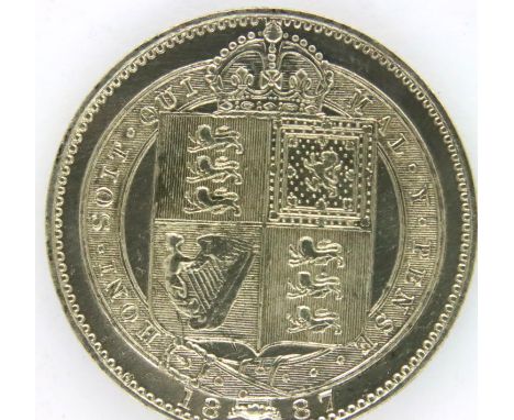 1887 silver Shilling of Queen Victoria. P&amp;P Group 1 (£14+VAT for the first lot and £1+VAT for subsequent lots) 