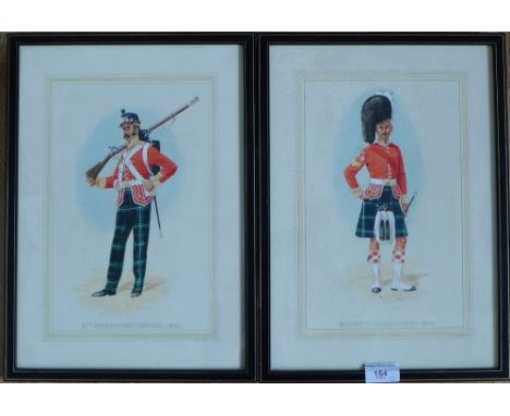 Anderson A companion pair of 1960s watercoloursto include Seaforth Highlanders 1895 and71st Highland Light Infantry 1857.  (2