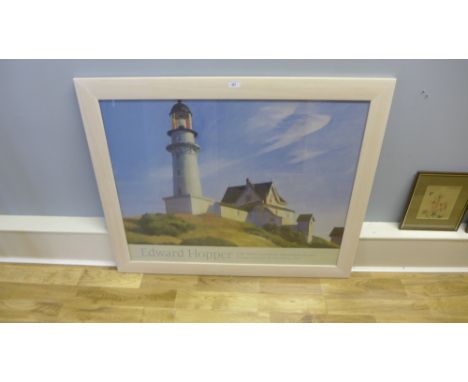 Edward Hopper - The Lighthouse, a framed print 