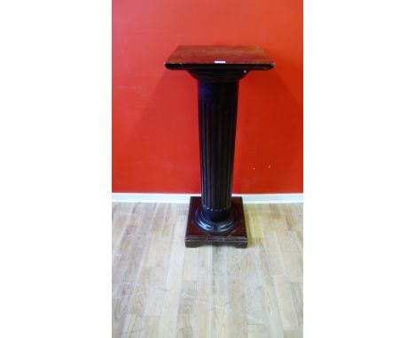 A mahogany Corinthian column style pedestal.  41 x 115cm