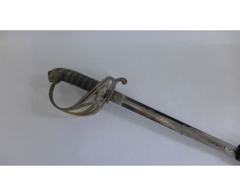 A 19th century Officer's dress sword complete with scabbard, 100cm, long 