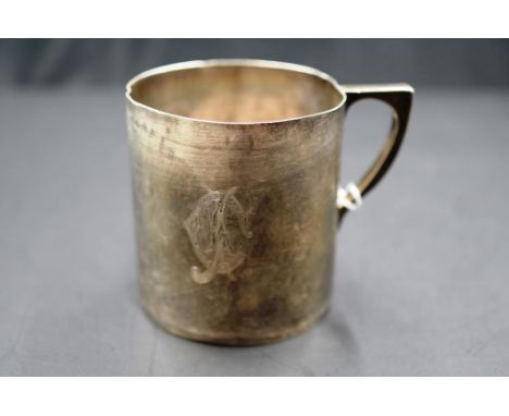 Antique sterling silver baptism cup possibly Australian silver, of the Victorian era, (note the rare method of joining), with
