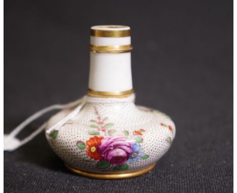 Spode miniature floral porcelain bud vase circa 1810, 3cm height approx