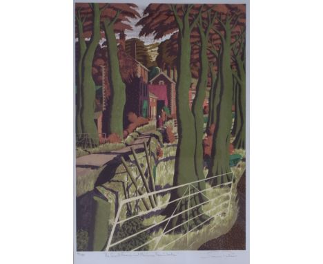 SIMON PALMER (b1956) A framed and glazed silkscreen print entitled 'The Small Farmer and the Large Farmworker. 62cm x 41cm