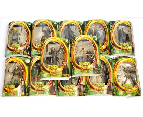 Toy Biz The Lord of the Rings The Fellowship of the Ring action figures x twelve, including: Witch King Ringwraith; Strider; 