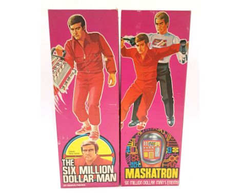 Denys Fisher The Six Million Dollar Man Action Figures x2 Includes Colonel Steve Austin &amp; Maskatron Six Million Dollar Ma