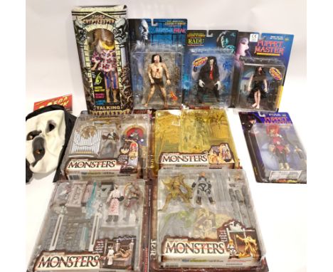 Quantity of Horror Collectibles Includes Puppet Master, Castle Freak, Tales from the Crypt Keeper with others. Good to Good P