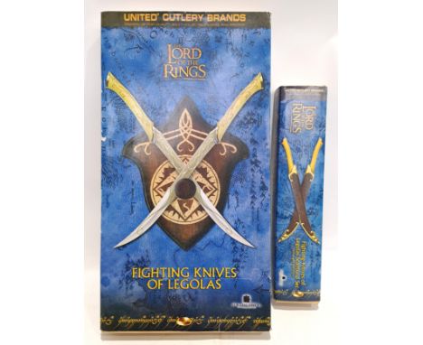 United Cutlery Brands The Lord of the Rings Fighting Knives of Legolas &amp; Fighting Knives of Legolas Scabbard Set. Excelle
