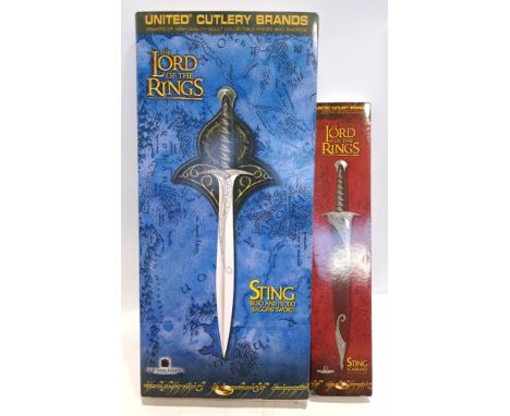 United Cutlery Brands The Lord of the Rings Sting &amp; Sting Scabbard. Excellent Plus to Near Mint within Good to Good Plus 