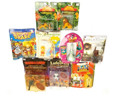 Mattel, Hasbro, Ban Dai &amp; similar, quantity of carded &amp; with card action figures, to include Willy Du Witt (Bucky O'H