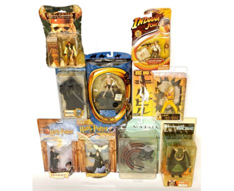 Mattel, Hasbro, Neca &amp; similar, TV &amp; Film related figures x 9, to include Harry Potter, The Lord of the Rings, Kill B