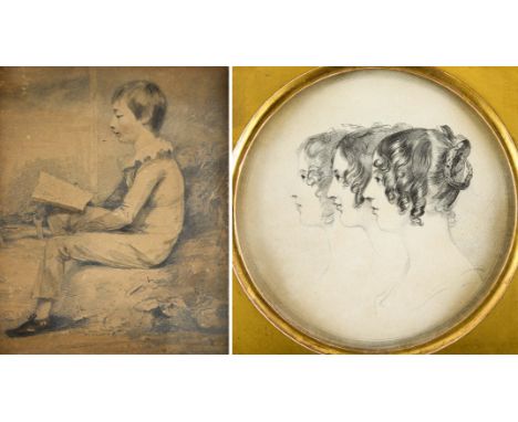 J. JACKSON:- Portrait of The Hon. Henry Howard, later Dean of Lichfield, at the age of eight, pencil & grey wash, signed & da