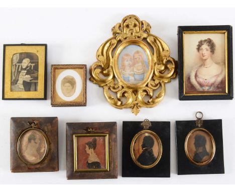 FANNY SALT 1880:- Portraits of The Lady Elizabeth Howard & The Lady Gertrude Howard*, watercolour on card, 9.5 x 7 cms in car