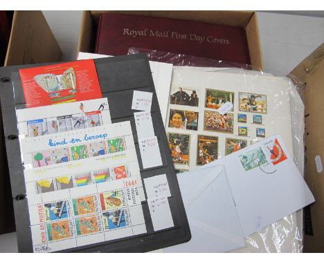 A Carton Containing a Thematic Stamp Collection of Harry Potter. A collection of covers of European Cup 2004, GB used wilding