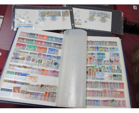 British Commonwealth and World Stamp Collection, early to modern, housed in a sixty four page stockbook and loose leaf binder