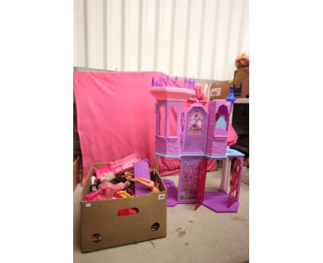 Quantity of plastic dolls including Mattel Barbie circa 1990's onwards, Action Man, Snow White etc plus accessories and large