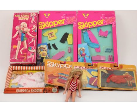 Barbie Skipper - Boxed Mattel Dramatic New Living Skipper Doll 1117, Original 1960's Mattel Skipper Doll dressed in red outfi