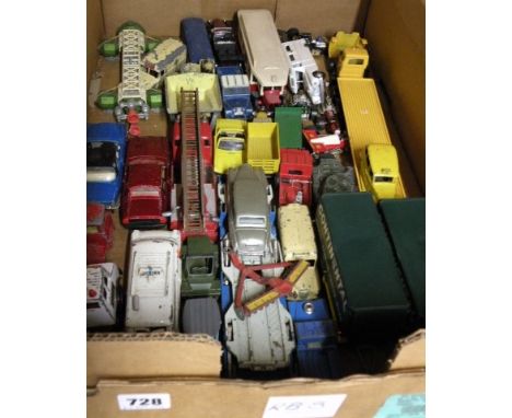 Quantiy of vintage die-cast vehicles including Dinky,Corgi, Solido etc featuring Corgi Ford 'continental' Truck & Trailer, Wh