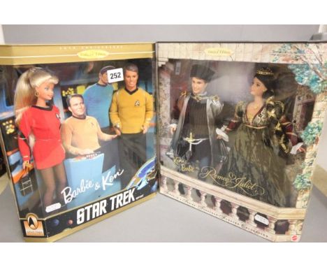 Barbie - Two Boxed Mattel 'Collectors Editions' Gift Sets - Barbie & Ken Star Trek and Romeo & Juliet