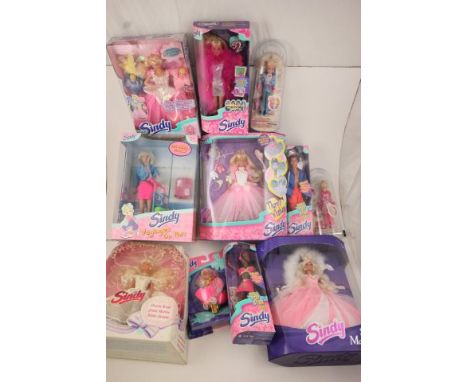 Sindy - Four Boxed Hasbro Sindy Dolls (Dream Bride, Soiree Magnifique, Three Wishes and one other), Three Boxed Vivid Imagina