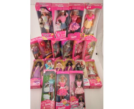 Barbie - Nineteen Boxel Mattel - Skipper, Asha, Western Stamping, My First Tea Party (Black Doll and White Doll), Holiday Tre