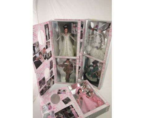 Barbie - Five Boxed Mattel Hollywood Legends Collection Collectors Editions 'My Fair Lady' -Ken as Henry Higgins and 4 x Barb
