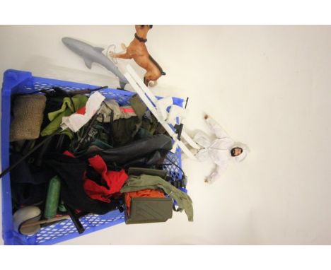 Good quantity of vintage Action Man accessories, clothing and weapons