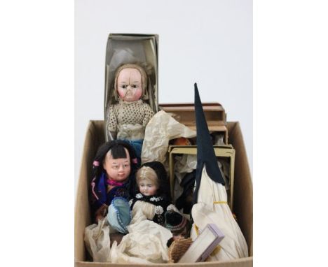 Group of 1920's onwards Costume Dolls including a Nazerenos of Seville Doll, 9 Bisque Headed Dolls, German Ceramic Pin Doll B