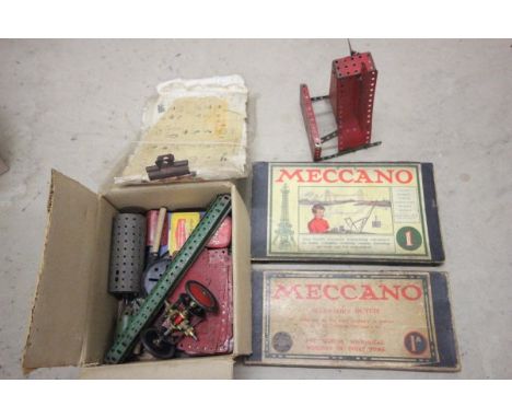 Collection of vintage Meccano including boxed 1A & 1 outfits with instructions