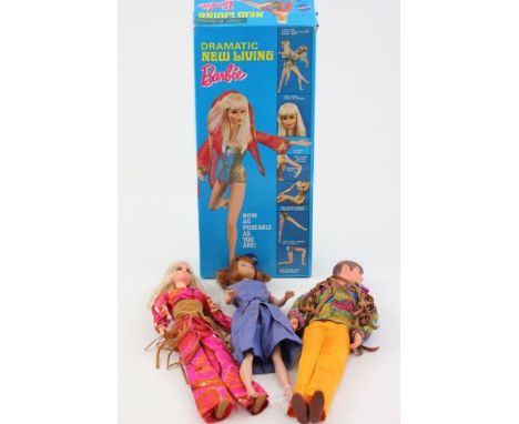 Boxed Mattel 'Dramatic Living' Barbie Doll 1969 with Light Auburn Hair 1116; Loose Mattel Midge Barbie Doll 1958 (pat pending
