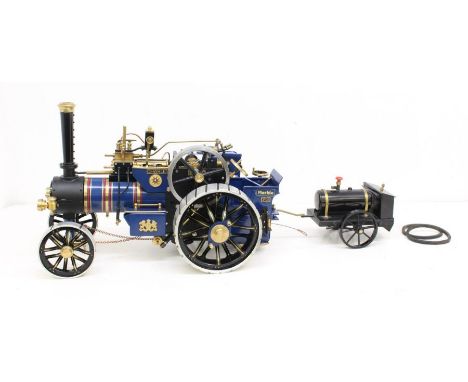 Markie: A Markie ARJ-2257, Burrell Road Locomotive Traction Engine with two wheel water trailer, live steam, 'Charles', has o