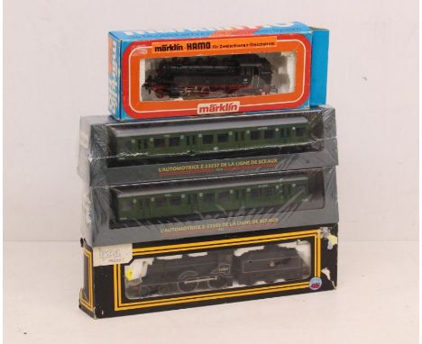 OO Gauge: A collection of four boxed locomotives to comprise: Marklin 8396, Dapol D16, and two French models by Atlas Edition