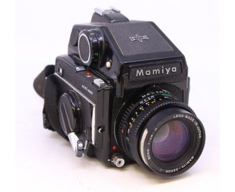 Mamiya: A Mamiya M645 1000S, medium format SLR camera body, 133211, L85918, in need of attention, parts appear slightly stiff